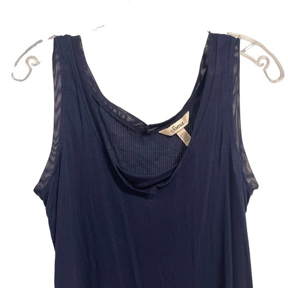 Soma Navy V-Neck Tank Loungewear Top Size Small Super Soft Pre-owned - Picture 2 of 7